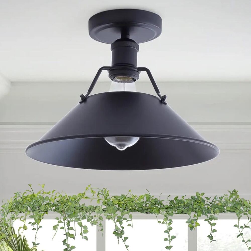 💡 Sleek Black Ceiling Light Fixture – Modern & Unused 💡